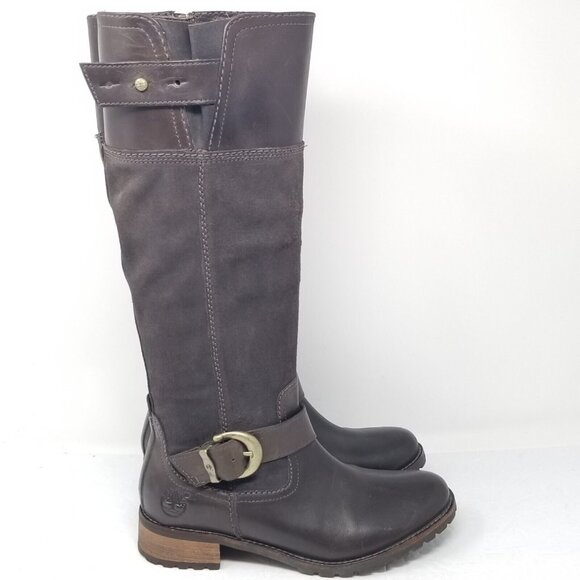 Timberland Bethel Brown Riding Tall Leather Rugged Boots 6.5M Style No. 23689 - Picture 4 of 15